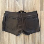 New! EB Denim Leather Micro‎ Lace Up Shorts Black Sz 25 $500 Photo 10
