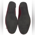 Giannico Velvet Flats Crystal Embellishments Chic Red Velvet Women's Loafers Size 7 Photo 4