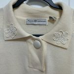 Maggie Cream Short Sleeve Sweater with Embroidered Collar Size undefined Photo 5