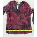 Les Serein Shirt Top Women’s Size XL Mesh Floral Y2K Long Sleeve Graphic 90’s​ Purple Photo 13