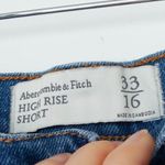 Abercrombie & Fitch  Womens Curve Love High Rise Shorts Size 33‎ 16 Distressed Photo 3