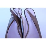 Anne Klein Odiana Brown Leather Slingback Wedges 6 Photo 9