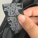 7 For All Mankind NWT Asymmetrical Hem Faux leather Midi Skirt Black size large Photo 6