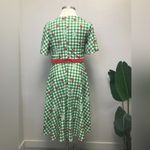 Unique Vintage  Curve 1950s Green Red Ladybug Gingham Swing Dress - Size 1X/16 Photo 3