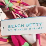 Beach Betty By Miracle Brands 1 Pc Swimsuit Floral Tie Back XL NWT V Neck Pink Photo 2