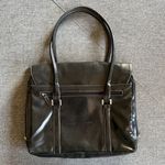BUXTON Black Leather Shoulder Tote Bag Laptop Computer‎ Travel Bag Large Case Photo 1