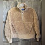 JoyLab  Half Zip Teddy Fleece Crop Pullover. Photo 0