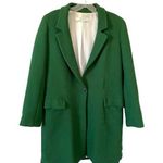 ZARA Textured Long Outerwear Jacket Green Size XS Photo 0