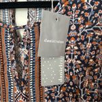 Daniel Rainn Tank Top Blouse Print Keyhole Neutral Boho Business Casual Photo 5