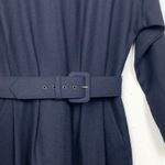 Lands' End Vintage  Wool Crewneck Dress Belted Knee Length Polyester Lined Skirt 8 Photo 12