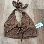 Cider  Brown Stretch Halter Bralette  Photo 0