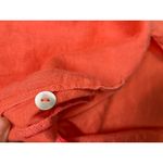 Banana Republic  Womens Orange 100% Irish Linen Button Down Shirt Size S Photo 6