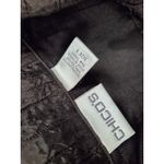 Chico's  Solid Brown Crinkle Shiny Button Front Jacket Blazer Size 3 - XL 16/18 Photo 3
