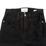 Frame Ali High Rise Cigarette Jeans in Noir, Size 24 Photo 3