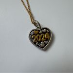 Brighton  Elegant Gold & Silver Heart Pendant 2024 Necklace Chain w/ Rainbow Bag Photo 2
