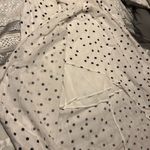 Lush Clothing Lush Ivory Black Polka Dot Crossover Wrap Dress Size Small Photo 9