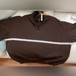 SKIMS  NWT Boyfriend Fleece Slouchy Half Zip Pullover Expresso Color Size S Photo 2