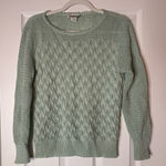 Cuddle Knit Vintage Light Green Textured Sweater, M Size M Photo 0