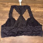Free People Intimately  black lace racer back L Galloon bralette Photo 5