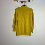 Anthropologie  Maeve Crystal mock neck sweater tunic chartreuse Photo 5