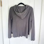 Athleta  | Cotton Silk Blend Rest Day Hoodie Knit Lounge‎ Sweater in Grey Photo 3