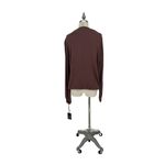Michael Lauren Top Women's Small Brown Becker Long Sleeve Lace Up Front Elastic Photo 1