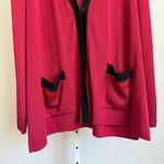 Misook Cardigan Sweater size XL Knit Pockets Long Sleeve Career Casual Red Photo 4