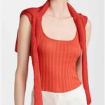 Vince Wide Rib Square Neck Tank Top Size Large Burnt Orchid Photo 6