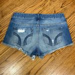 Hollister Bandana Patchwork Fringe Hem Button Fly Denim Booty Shorts Size 28 Photo 2