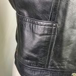 Annelies Gouraud for Brezin France Vintage Studded Black Leather Jacket Women XS Photo 13