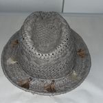 Altar'd State Altar’d State Gray Woven Tassel Fedora Boho Summer Hat Cowgirl Photo 1
