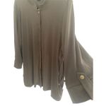 Maggie Barnes NWT  Quarter Sleeve Snap Button Olive Cardigan Sz 1X Photo 3