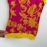 Versus Versace Y2K Abstract Tropical Print Top Sz 40 Small Pink Yellow Photo 10