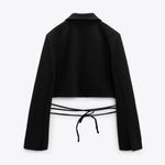 ZARA Tied Cropped Blazer Set Photo 8