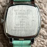 Embassy women’s vintage genuine leather teal/silver crystal watch one‎ size Green Photo 7