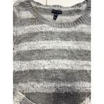 F.A.N.G Striped Sweater Fuzzy Knit Pullover Gray White Soft Cozy Size M Gray Size M Photo 2