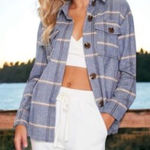 Jason Maxwell  Blue Plaid Utility Jacket Photo 0