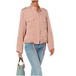 Rails  Rowan Blush Button Front‎ Utility Bomber Jacket Size XS Photo 2