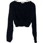 Fashion On Earth  Cropped Black Top Women’s Size Small Soft Lightweight Shirt! Photo 0