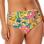Anne cole Floral High Waisted Bikini Bottom NWT Beach Vacation Modest Photo 0
