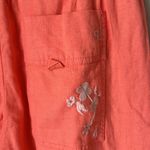 Pilcro  peach embroidered linen blend pants Photo 7