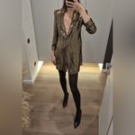 ZARA  Gold Blazer dress large Photo 4