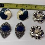 Lot Of 3 Large Costume Earrings Vintage Photo 2
