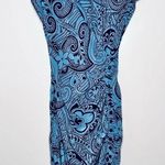 Plenty By Tracy Reese Blue Silk Wrap Side Button Dress Size 6 Photo 0