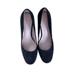 Kelly & Katie  Womens 9 M Liya Slip On Pumps Black Casual Heel Faux Suede Shoes Photo 4