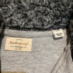 Weatherproof Vintage Gray Heathered Faux Fur Sherpa Quarter Zip Pullover Sweater Photo 3