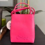 Chloé Chloe Sense Micro Tote Crossbody Bag Rosy Cherry Pink Womens Size OS Photo 7