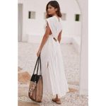 Anthropologie NWT Malai Nobel White Cotton Maxi Dress Size Large Photo 1