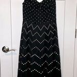 BCBGMAXAZRIA Chevron Polka Dot Sleeveless Midi Dress Photo 0