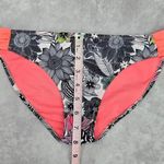 Maui and Sons  Black White Pink Floral Cheeky Medium Bikini Bottom Swimwear Photo 3